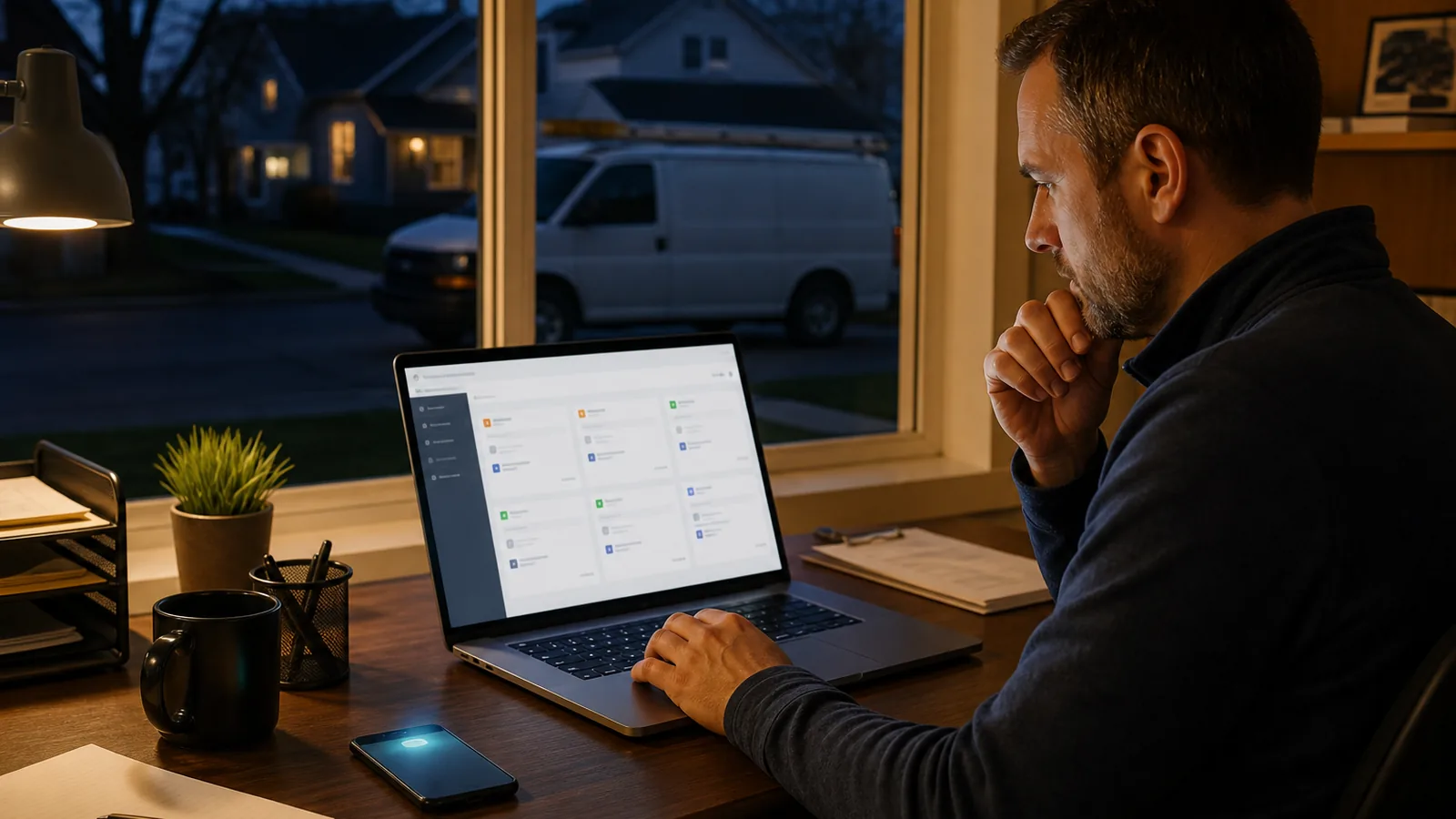 Western New York small business workflow illustrating how home service businesses can stop losing website leads after hours.